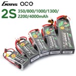 Gens Battery 2S 7.4V 800mAh 1300mAh 1800mAh 2200mAh 4000mAh With T/XT60 Plug for Rc Drone